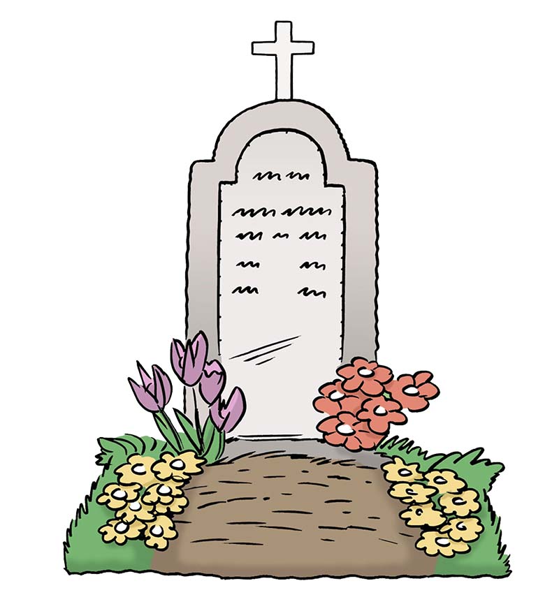 Grabstein auf Friedhof